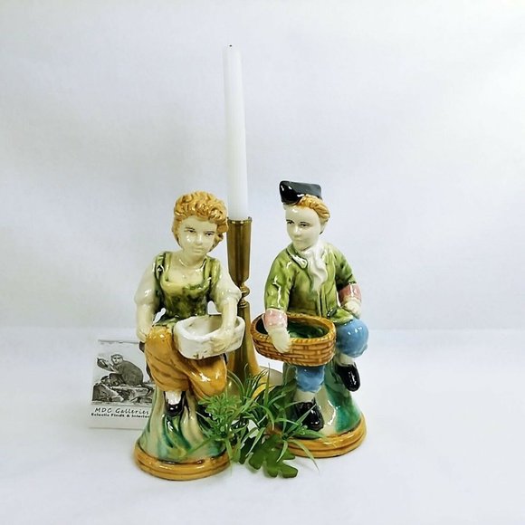 Victorian Ceramic Figurines Male & Female Pair - Picture 3 of 12